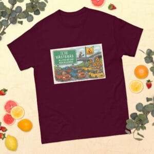 Västerås T-shirt – "Alltid kö vid Rocklunda"