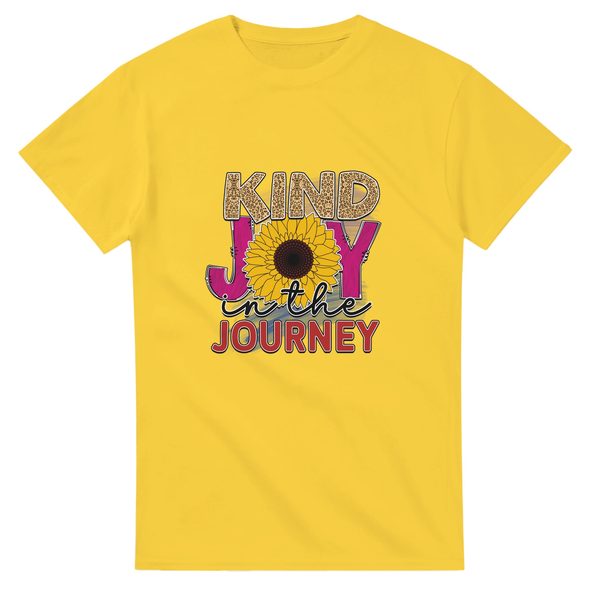 Kind Joy in the Journey T-shirt – Sunflower & Leopard Print Design for Everyday Positivity Tstore 0d66d126-45c9-4a49-a504-e27f32e72dbc