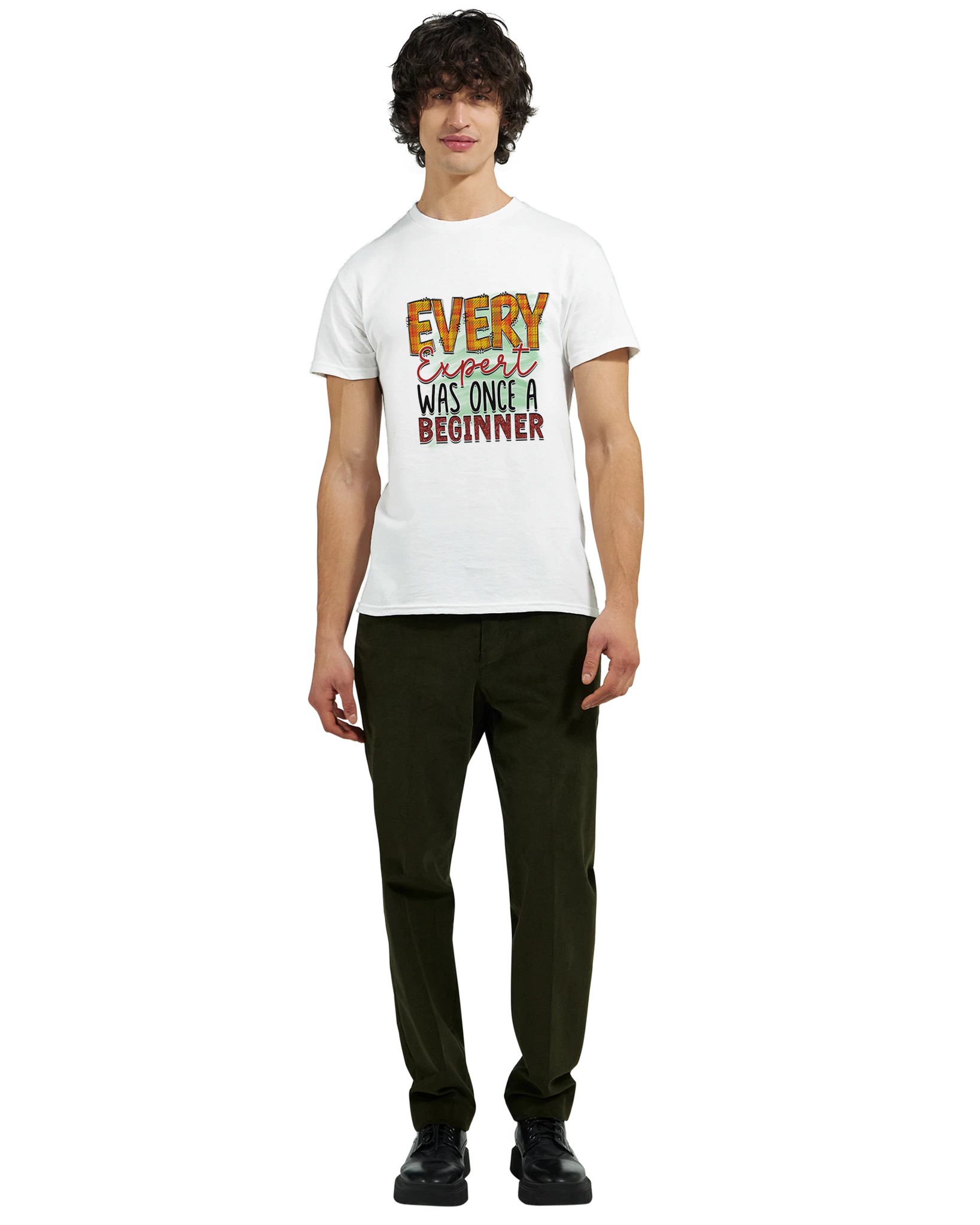Inspirerande Retro T-shirt – 'Every Expert Was Once a Beginner' – Unisex & Slitstark Design i Flera Färger Tstore 16c8020d-289d-40b2-abc4-98001c20e3e8