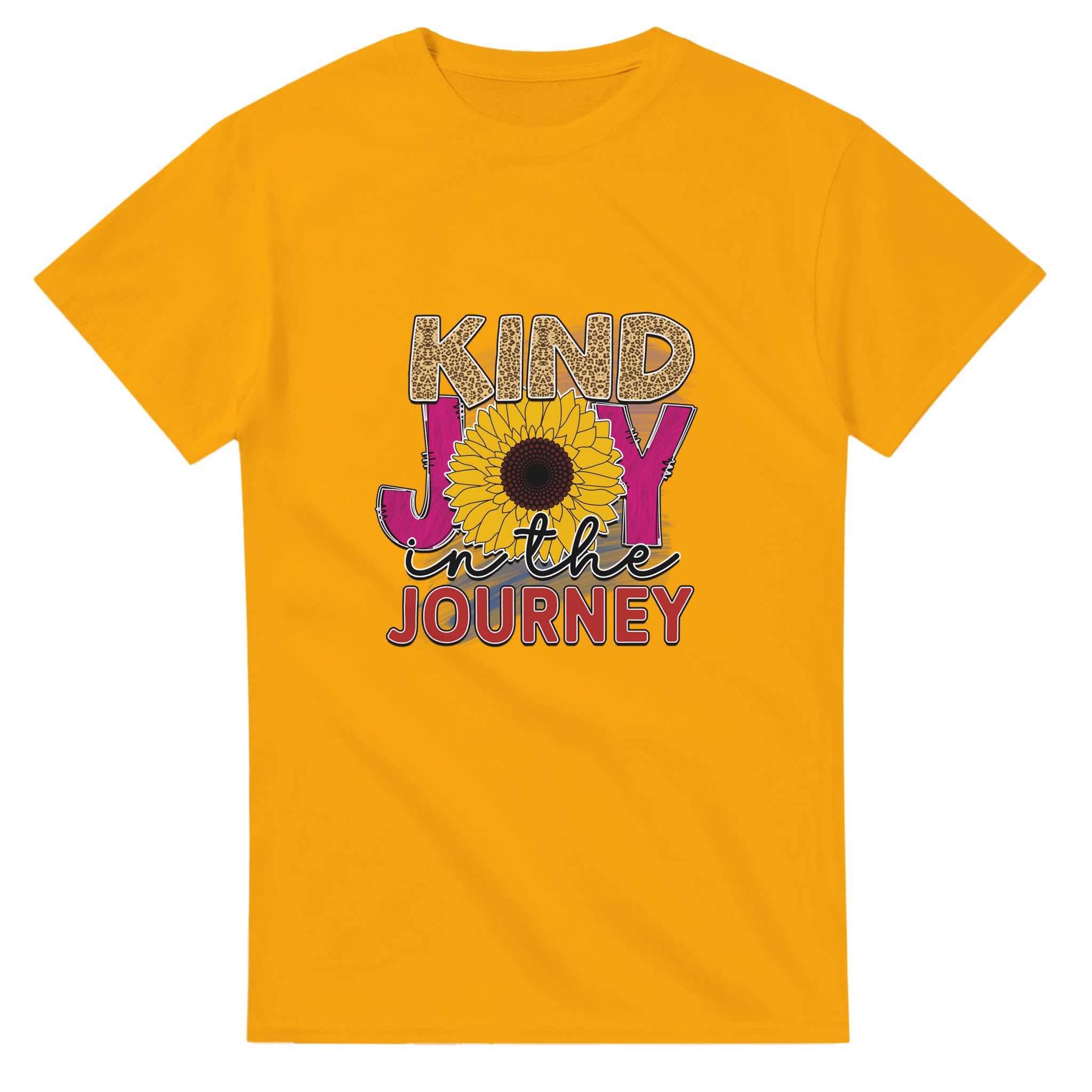 Kind Joy in the Journey T-shirt – Sunflower & Leopard Print Design for Everyday Positivity Tstore 5ba796af-1b68-4680-8469-ea4a08470598