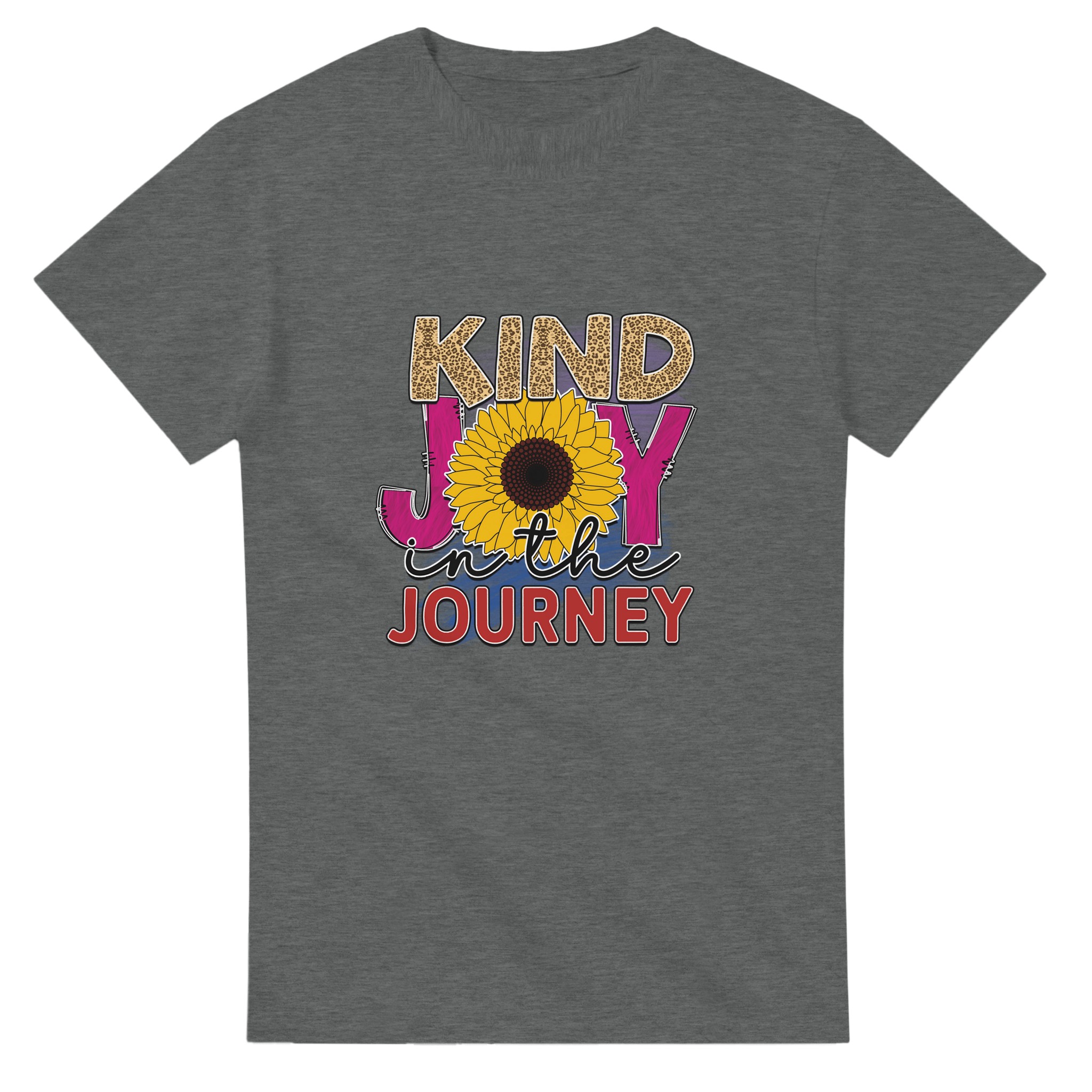 Kind Joy in the Journey T-shirt – Sunflower & Leopard Print Design for Everyday Positivity Tstore 73e92183-803f-42b2-aa5b-f91cf461adc3