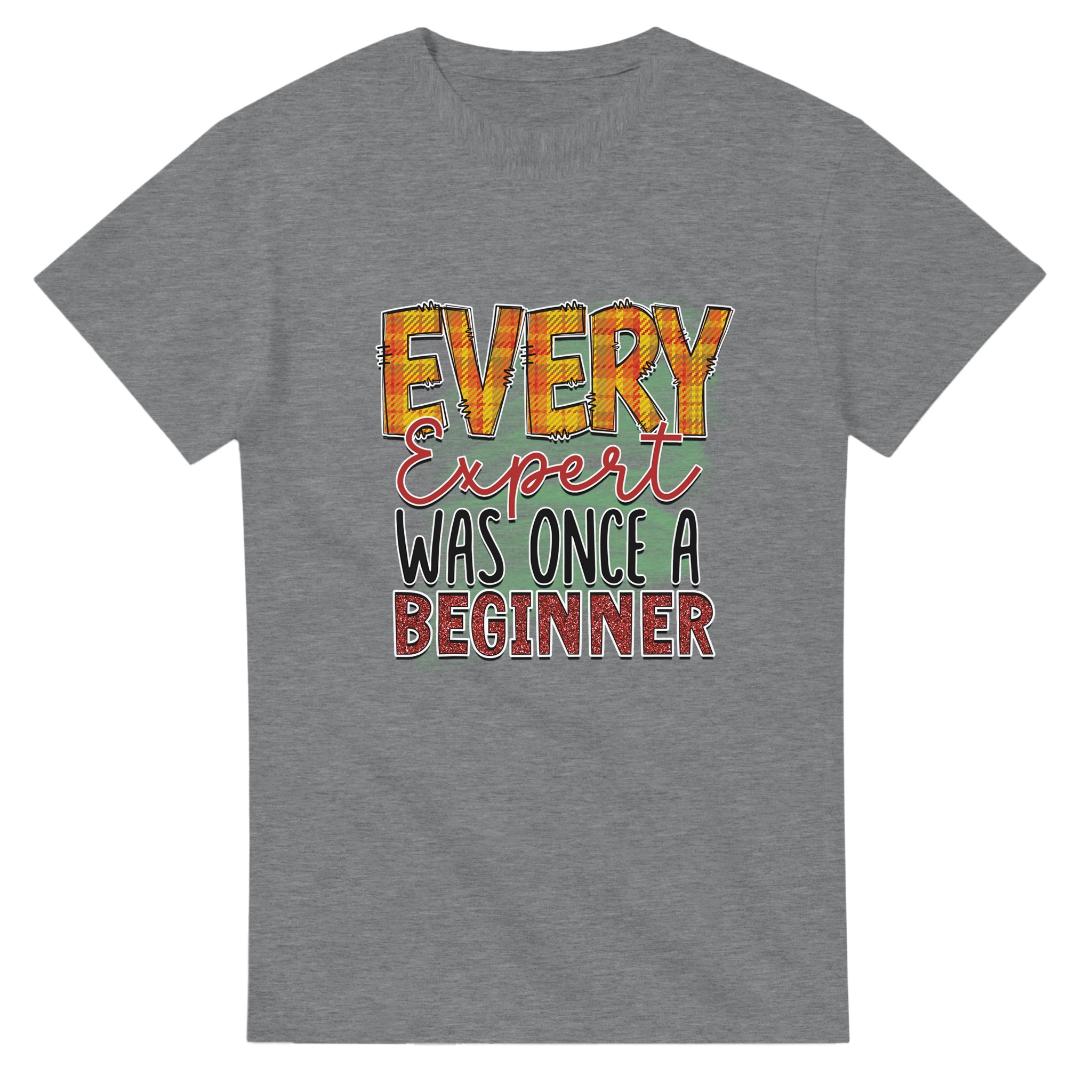 Inspirerande Retro T-shirt – 'Every Expert Was Once a Beginner' – Unisex & Slitstark Design i Flera Färger Tstore 7945c3db-0028-4da0-a7c5-ee5b396891c0