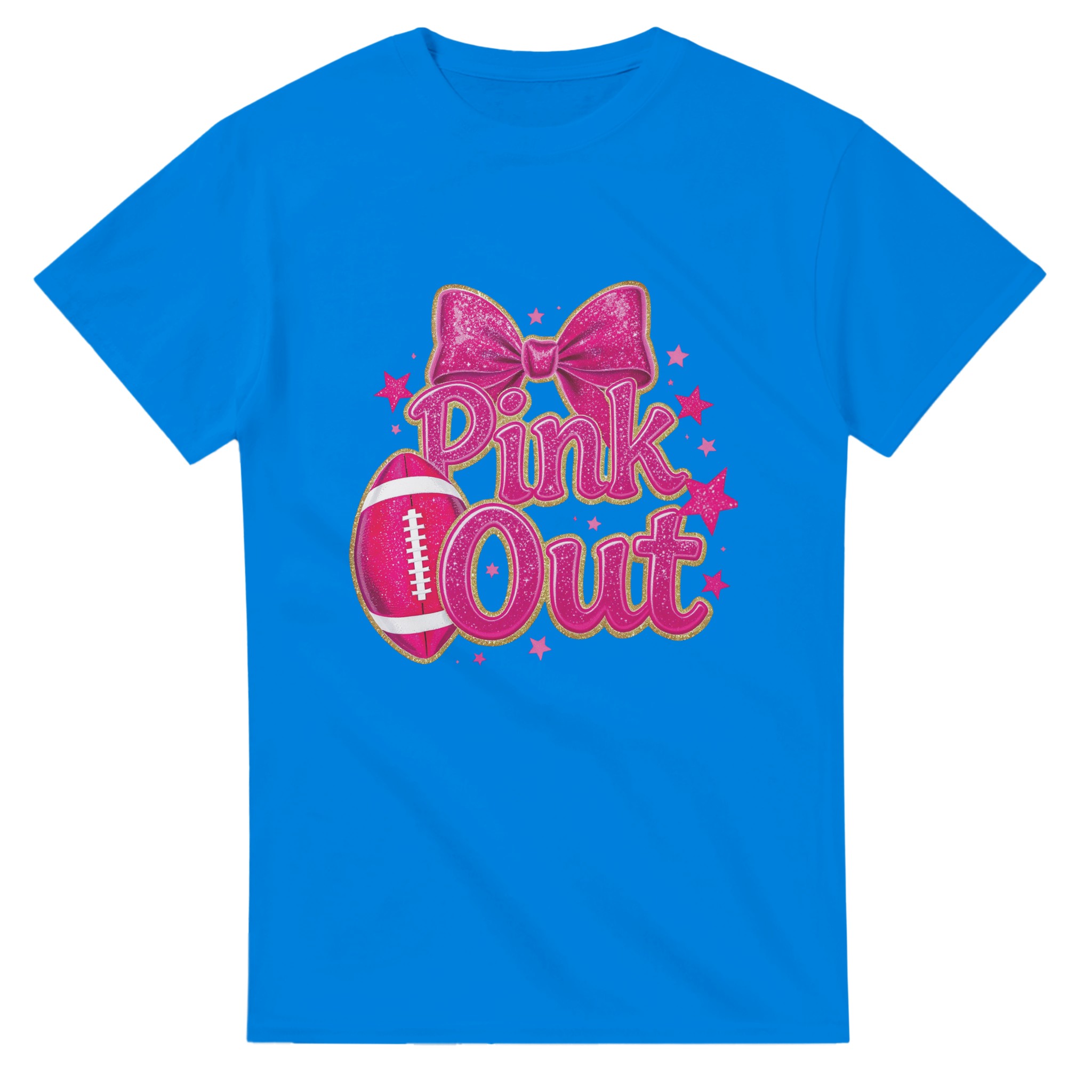Sparkling 'Pink Out' Football T-shirt – Glittery Hot Pink Design, Classic Unisex Fit for Game Day & Fun Tstore 79f56d88-a52c-4802-a2b0-d17f6ce208a1