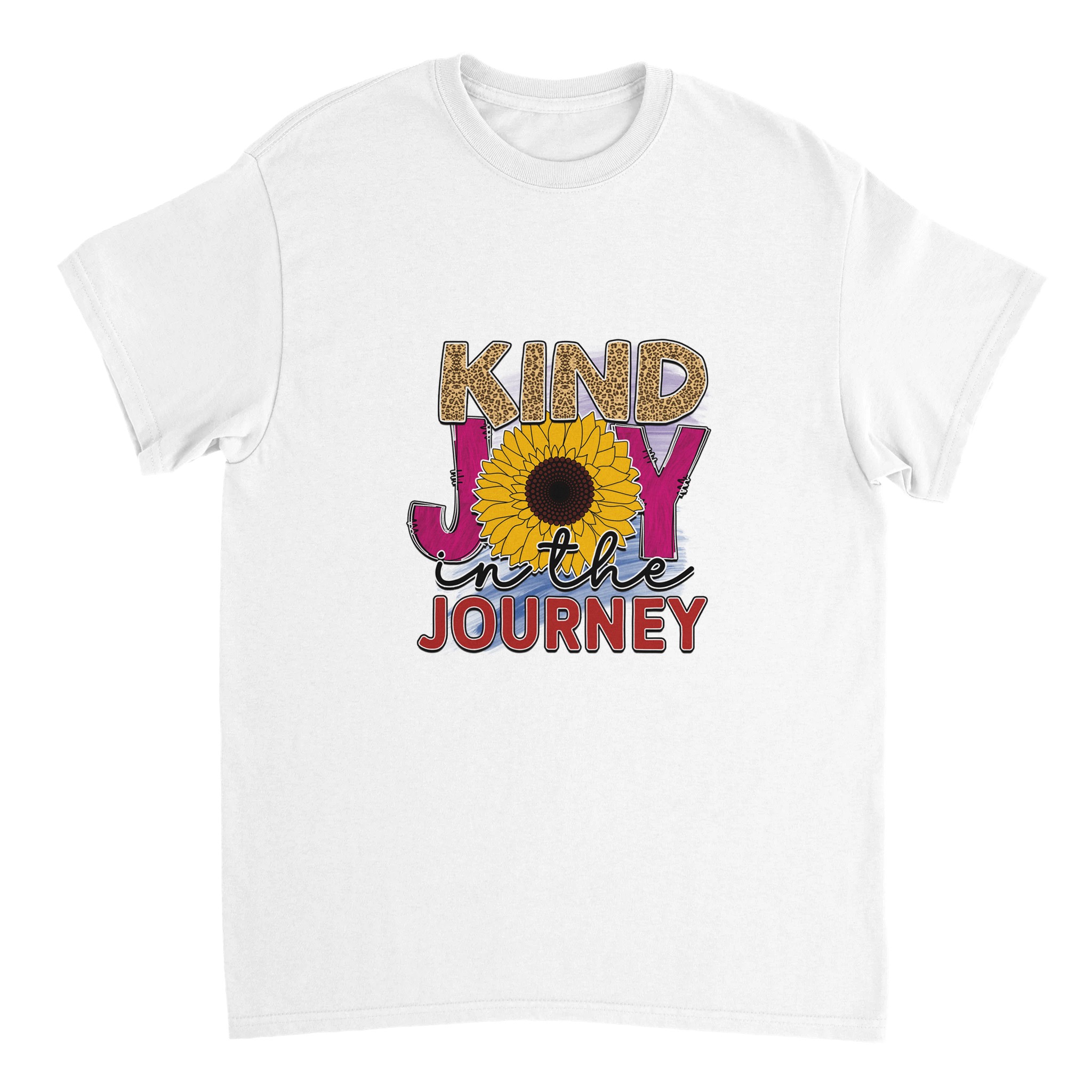 Kind Joy in the Journey T-shirt – Sunflower & Leopard Print Design for Everyday Positivity Tstore cb114915-aebe-43be-bafe-39b03ac30f6d
