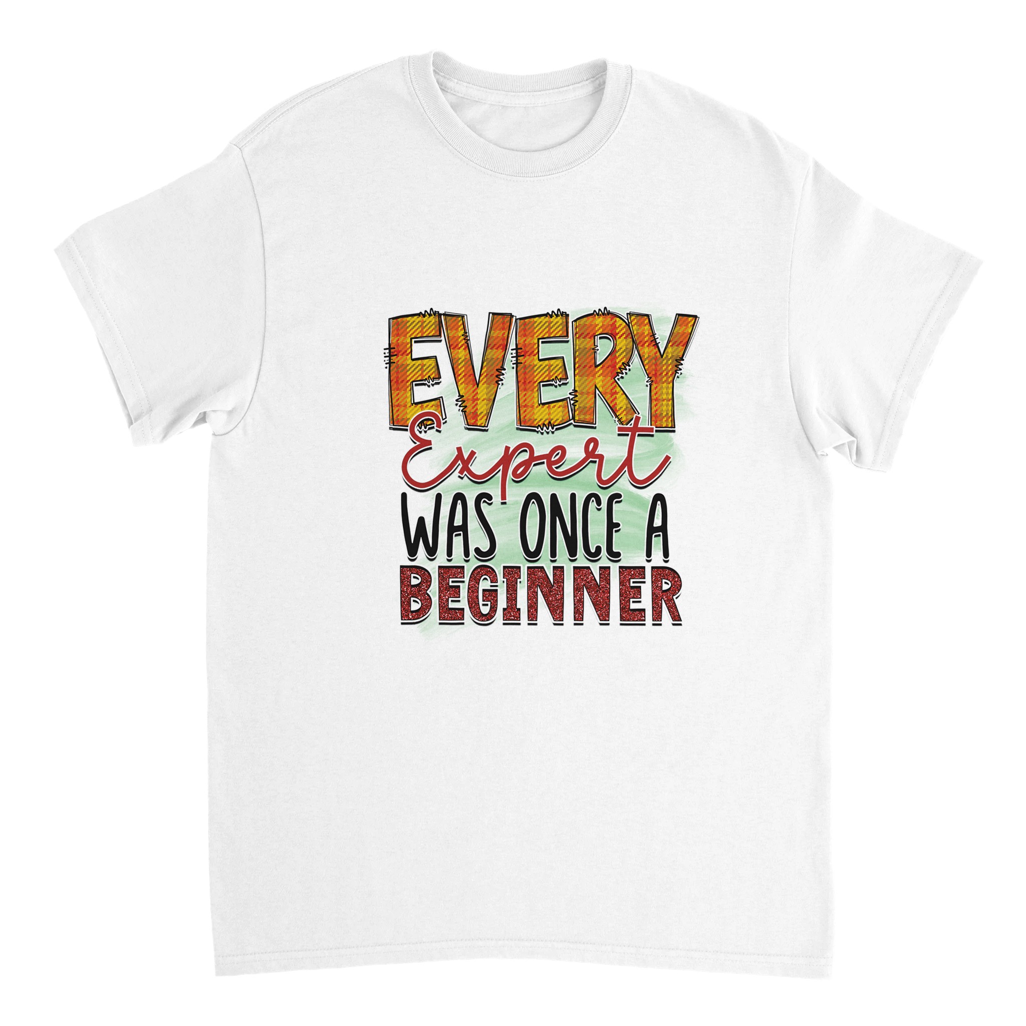 Inspirerande Retro T-shirt – 'Every Expert Was Once a Beginner' – Unisex & Slitstark Design i Flera Färger Tstore d8725f41-a5c0-4c4f-b06f-a32413e5a54d