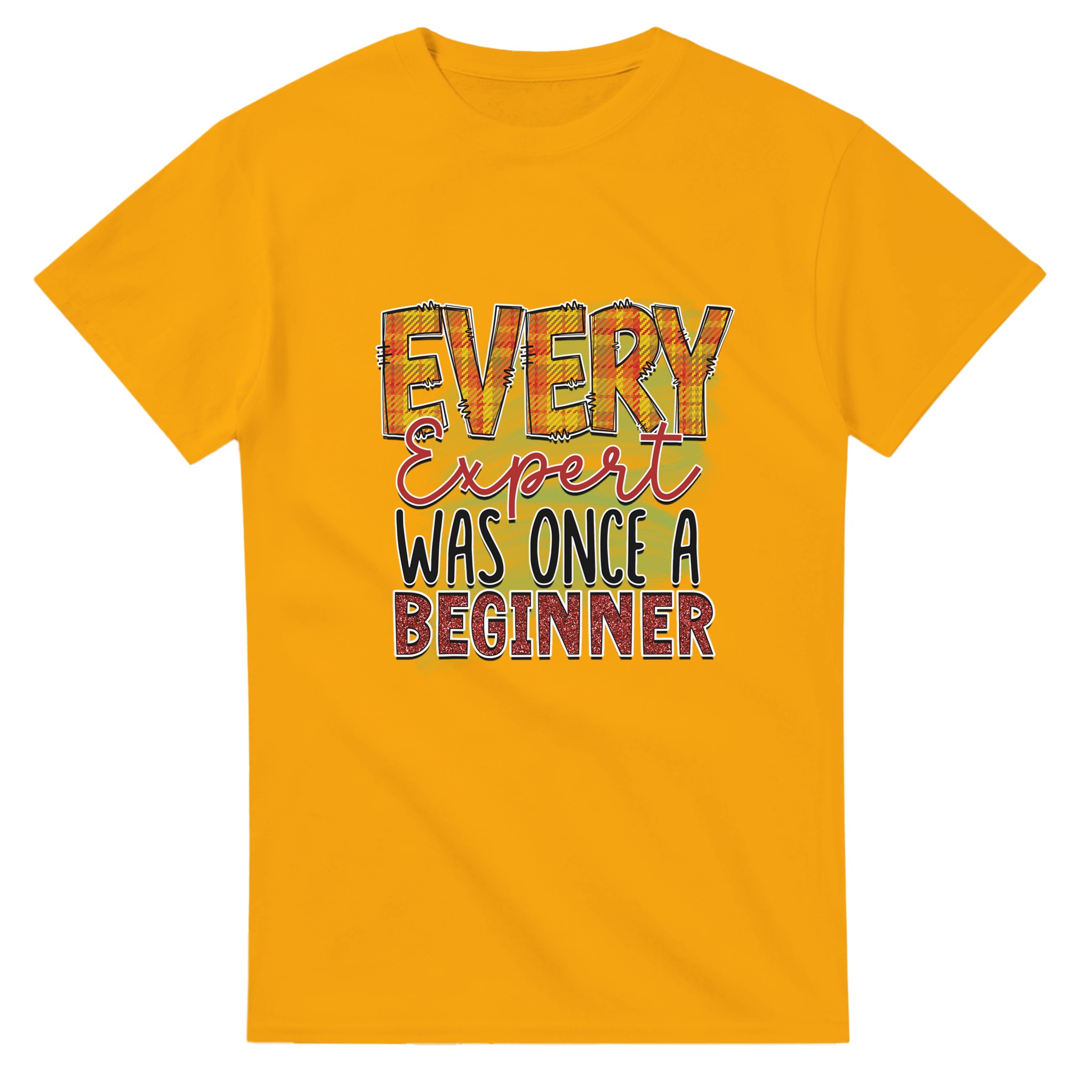 Inspirerande Retro T-shirt – 'Every Expert Was Once a Beginner' – Unisex & Slitstark Design i Flera Färger Tstore ec2649f8-a65a-434e-a3e0-f72529d3d326