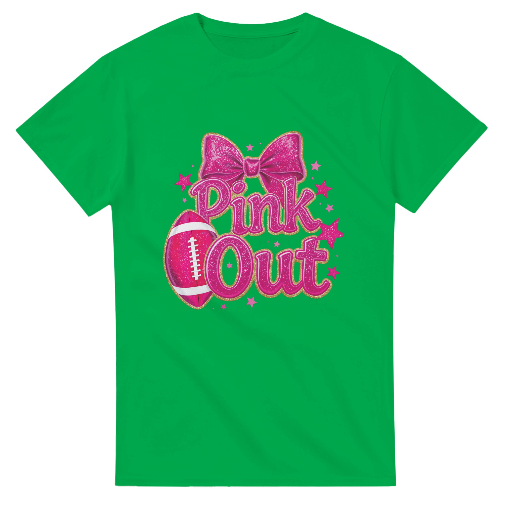 Sparkling 'Pink Out' Football T-shirt – Glittery Hot Pink Design, Classic Unisex Fit for Game Day & Fun Tstore f3b48ead-54be-406d-a5f6-b1b69b4cd97a