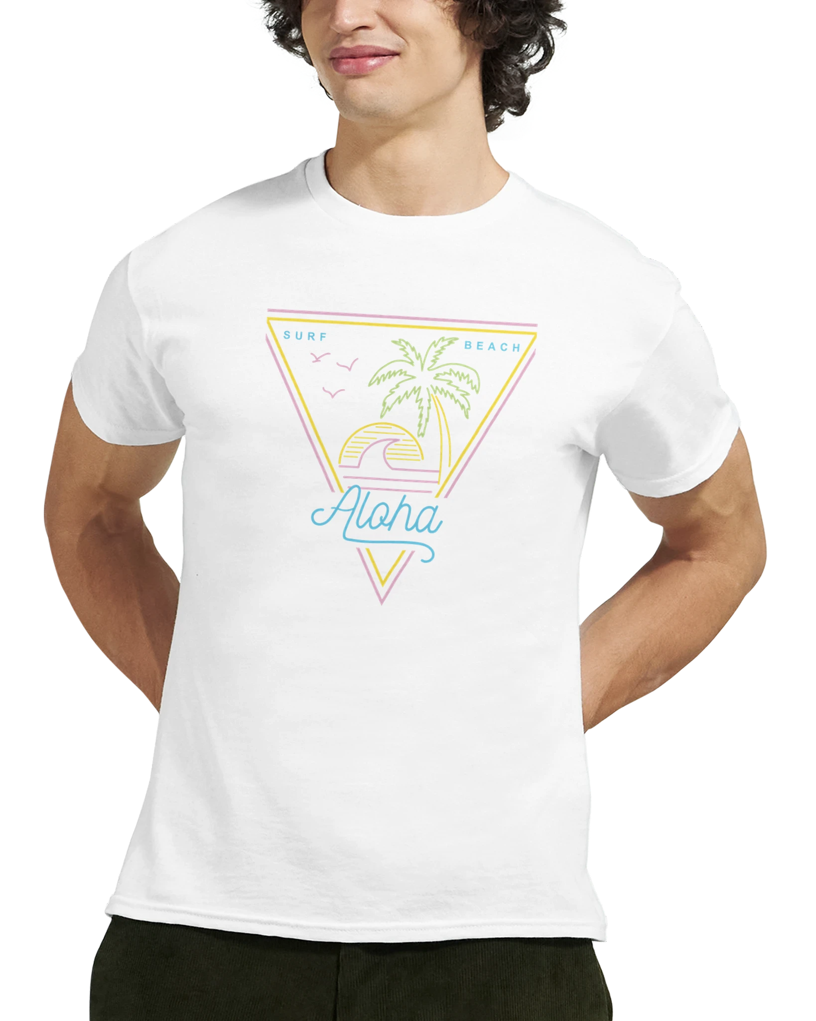 Aloha Surf Beach – Neon Pastel T-shirt i Klassisk Bomull för Unisex Stil och Komfort Tstore 2df96c6c-cea3-426d-98bd-84dc25a589fd