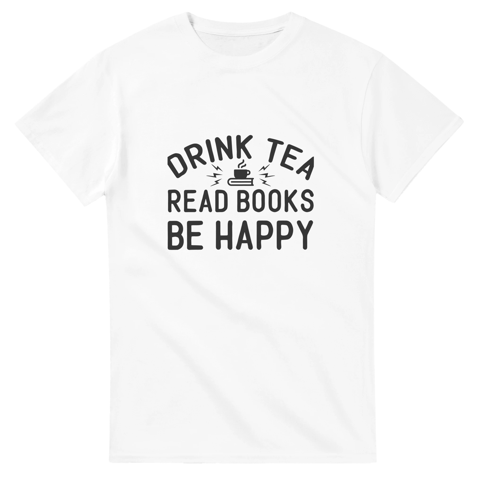 Drink Tea, Read Books, Be Happy – Klassisk Unisex T-shirt för Bokälskare i Flera Färger Tstore b2334e53-4920-4fff-9390-6081b967480d