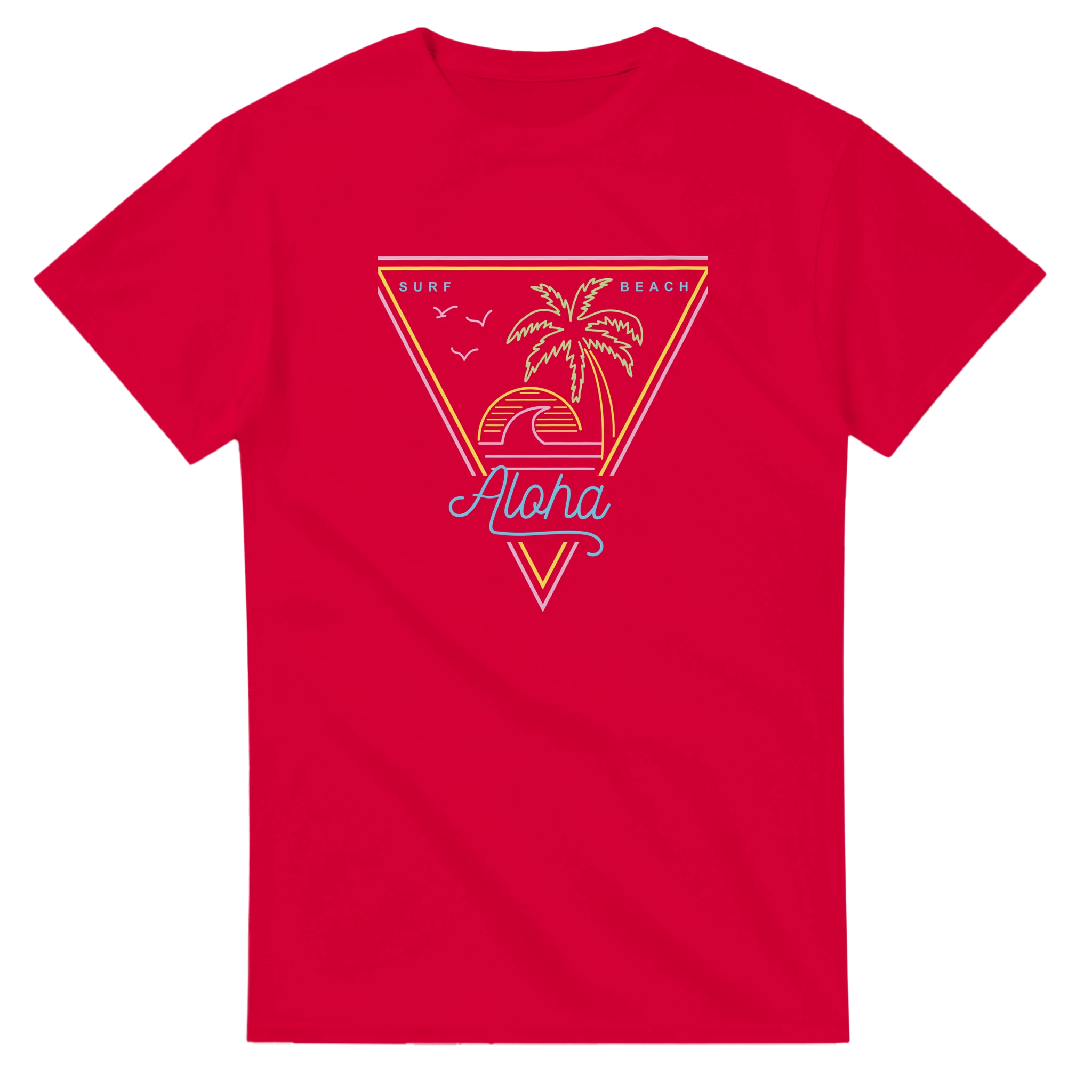 Aloha Surf Beach – Neon Pastel T-shirt i Klassisk Bomull för Unisex Stil och Komfort Tstore c645a3c6-f49e-4314-81ea-077f56037f8c