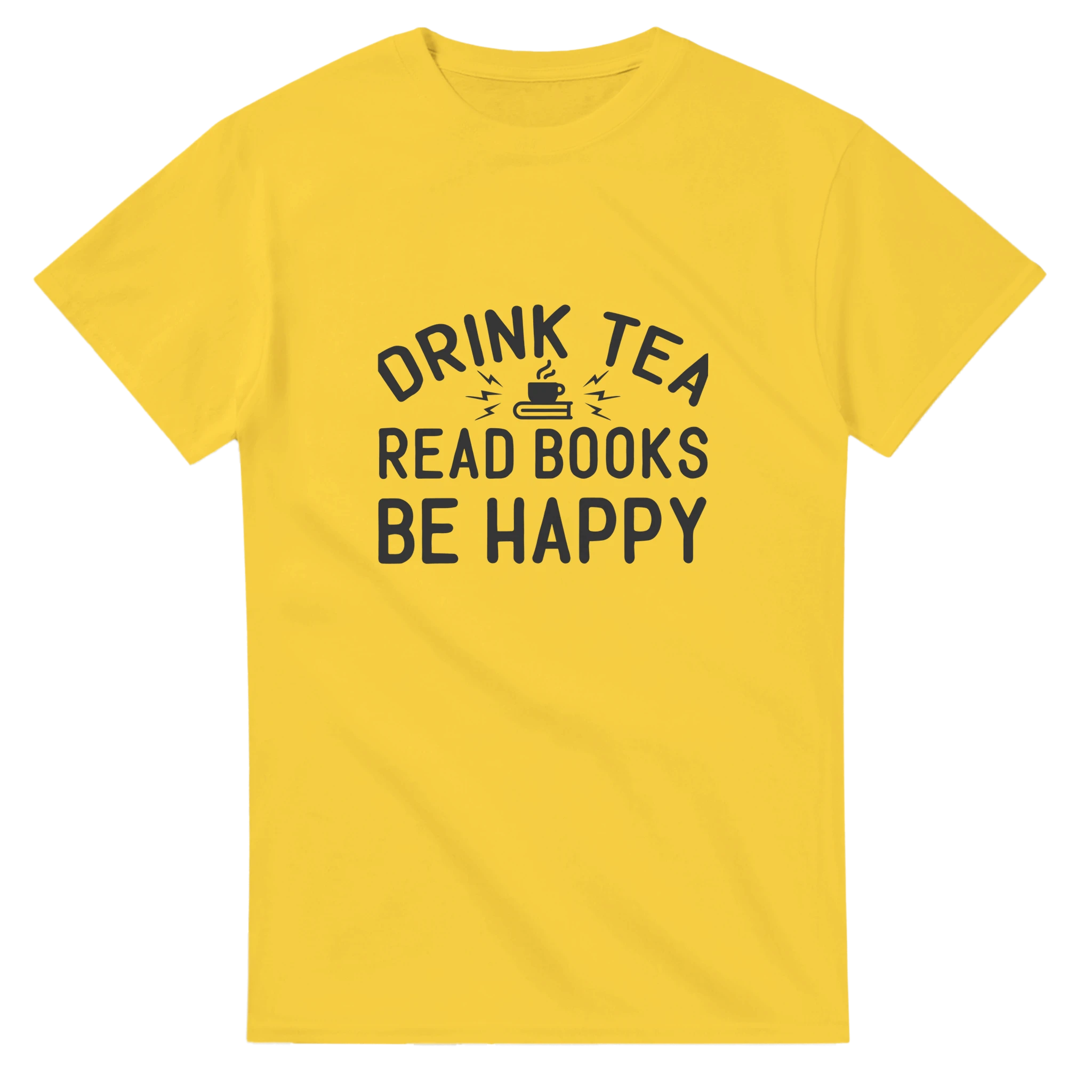 Drink Tea, Read Books, Be Happy – Klassisk Unisex T-shirt för Bokälskare i Flera Färger Tstore d3a742e0-ec8a-4c79-ac4d-e818963d6ab2