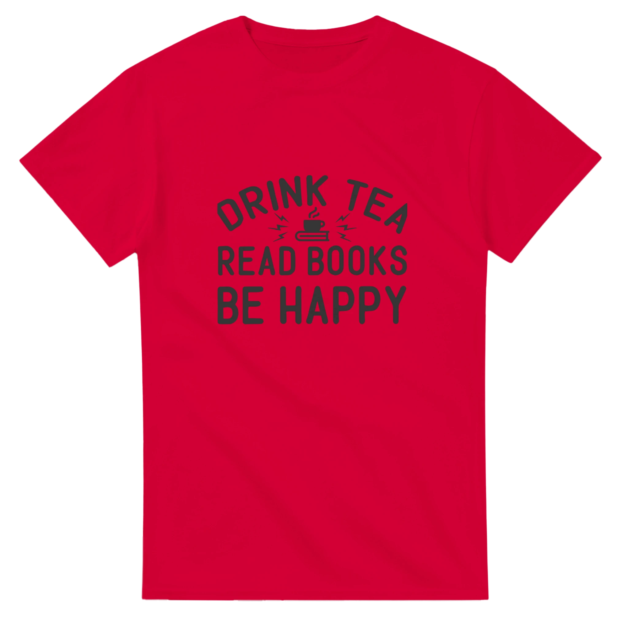 Drink Tea, Read Books, Be Happy – Klassisk Unisex T-shirt för Bokälskare i Flera Färger Tstore d87f9eb5-21ad-4132-bc38-e234443e1f7b